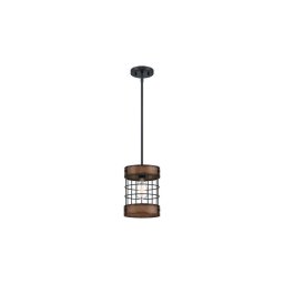 Lustră pe cablu Westinghouse 61179 LANGSTON 1xE27/60W/230V lemn recuperat