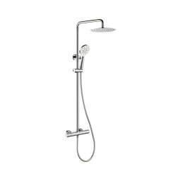 Set de duș DRAGOR cu baterie termostatică, crom lucios