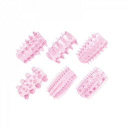 Toyz4Lovers Placerea Set de Mansoane pentru Penis Roz Forme Diverse Extra Stimulare