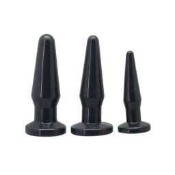 Toyz4Lovers Fericire Dopuri Anale Set de 3 Negru Exploreaza Gradual Stimularea Anala