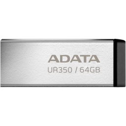 Stick de memorie Adata UR350, Capacitate 64 GB, USB, Argintiu, ADATA-UR350-64G-RSR/BK