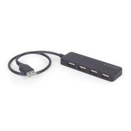HUB extern GEMBIRD, porturi USB: USB 2.0 x 4, conectare prin USB, cablu 0,30 m, negru