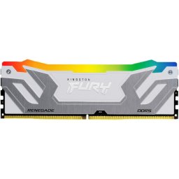 Memorie RAM Kingston FURY Renegade, Tip DDR5, Capacitate 24GB, 8400MT/s, CL40, CUDIMM,RGB, Alb-argintiu