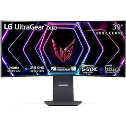 Monitor Gaming OLED LG 39" 39GS95QE-B, WQHD (3440 x 1440), HDMI, DisplayPort, Ecran curbat, 240 Hz, 0.03 ms, Negru