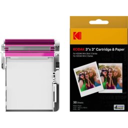 Hartie Cartus Kodak ICRG-330, Instant Foto Film, 76 x 76 mm (3 x 3 inch), 30 coli, Mini3 Retro, MiniShot3