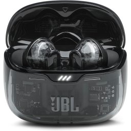 Casti JBL Tune Beam Ghost Edition, in-ear, 4 microfoane, autonomie 48 ore, Negru