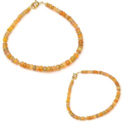 Bratara din Opal de Foc Disc 1-2,5 x 3-5 mm - Diametru 54 mm - Cristalul Luminarii si Energiei Pozitive - Accesorii Gold Filled - 1 Buc