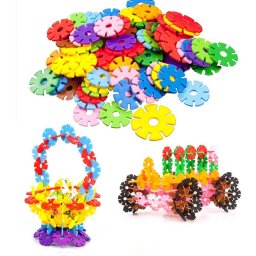 Set educational STEM de constructie cu discuri, 78 piese