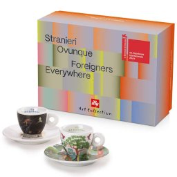 Set illy Biennale 2024 kit 2 cesti espresso si 2 farfurii pack B