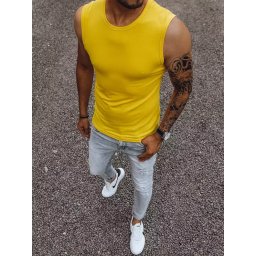 Tank top męski bez nadruku granatowy Dstreet
