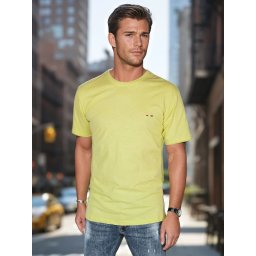 Tricou bărbătesc cu broderie, galben