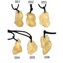 Pandantiv Lybian Desert Glass Cristal Natural Rar cu Snur 28-40 x 19-28 x 6-10 mm - 1 Buc