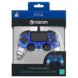 PlayStation 4 (PS4) Nacon Wired Compact Controller (Illuminated) (Albastru)