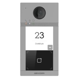 Post de exterior videointerfon IP Hikvision DS-KV8113-WME1(C); WIFI; 1 x buton de apelare( pentru o singura familie- permite apelarea a mai multor monitoare de interior); camera video 2MP True WDR ( unghi vizualizare: Horizontal: 129° Vertical: 75°), vizu