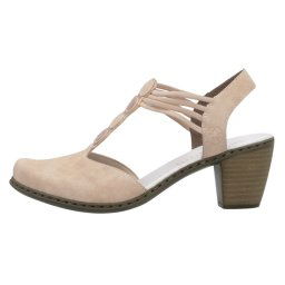 Pantofi dama, Rieker, 40901-31-Roz, casual, piele ecologica, cu toc, roz (Marime: 41)