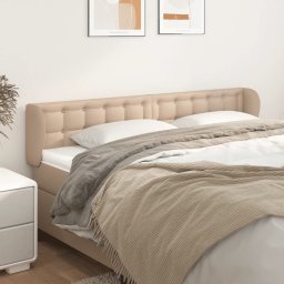 Tablie pat cu aripioare cappuccino 183x23x78/88 cm piele eco GartenMobel Dekor