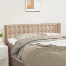 Tablie pat cu aripioare cappuccino 147x16x78/88cm piele eco GartenMobel Dekor