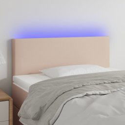Tablie de pat cu LED cappuccino 100x5x78/88 cm piele ecologica GartenMobel Dekor