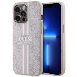 Husa Guess GUHMP13LP4RPSP iPhone 13 Pro / 13 6.1" pink/pink hardcase 4G Printed Stripes MagSafe