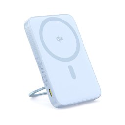 Baterie externa P10076800213-01, Qi2, 20W, 5000mAh, Albastru