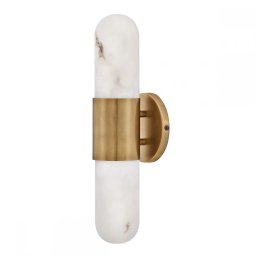 Aplica baie Ibiza QN-IBIZA-M-HB, H40,6 cm, 21,5W LED, IP44, alamă antichizată