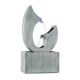 Blumfeldt Trumpet, fântănă de grădină, pompă 8 W, LED-uri, galvanizat (GDMB5-Trumpet Flow)