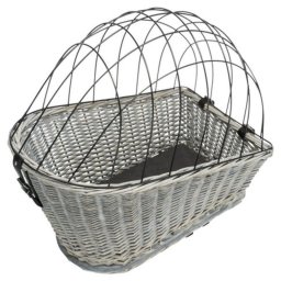 TRIXIE Coș pentru biciclete cu grătar 35 × 49 × 55 cm gri