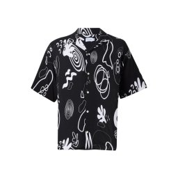 JACK & JONES Cămaşă Jorlukellery Resort Ss Tg Smu 12284370 C-N10 black