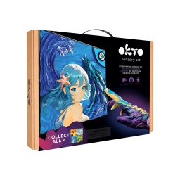 Set pictura senzoriala 3D cu argila usoara, Manga - Dragonul de apa, 30x40 cm