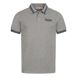 LONSDALE Tricou 'Markham' bleumarin / gri amestecat