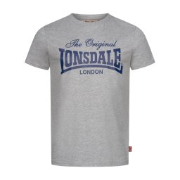 LONSDALE Tricou 'Colsbrooke' albastru marin / gri