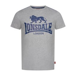 LONSDALE Tricou 'Henconner' bleumarin / gri