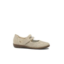 Pantofi casual Rieker din piele naturală bej cu model perforat RIK47675-60-38 EU