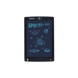 Tableta grafica TABLETA LED SPACER pentru scris si desenat, interactiva, e-learning, 8.5 display, black, baterie CR1220 "SPTB-LED" (timbru verde 0.8 lei)