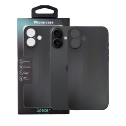 Husa Husa Iphone 16 Plus Spacer, grosime 1.5mm, material flexibil TPU, negru "SPPC-AP-IP16PL-TPU