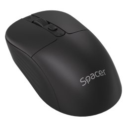 Mouse SPMO-WS03-BT, Bluetooth 5.2, Fara fir, 1600 dpi, Negru