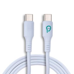 CABLU alimentare si date SPACER, pt. smartphone, USB Type-C (T) la USB Type-C(T), PVC, ambalaj punga, 1m, alb "SPDC-TYPEC-TYPEC-PVC-W-1.0" (timbru verde 0.08 lei)