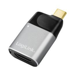 CABLU video LOGILINK, adaptor USB 3.1 Type-C (T) la HDMI (M) + USB-C (M), , rezolutie maxima 4K UHD (3840 x 2160) la 60 Hz, conectori auriti, aluminiu, ecranaj, negru-gri, "CUA0203" (timbru verde 0.03 lei)