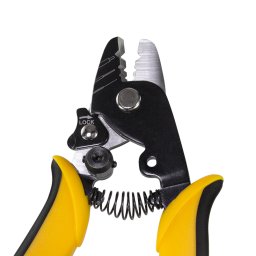 CLESTE dezizolare cablu, LOGILINK, functii: dezizolare fibra optica, cu 3 gauri, diametru 0.13-4mm, maner antialunecare, negru-galben, "WZ0064