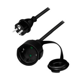 Prelungitor Cablu de alimentare prelungitor, Schuko, 5m, 3x1.5mm2, 250V / 16A, black, Logilink "LPS102" (timbru verde 0.18 lei)