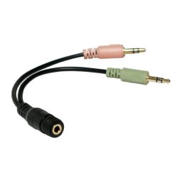 ADAPTOR audio LOGILINK 3.5mm stereo 4p. (m) la 2 x 3.5 stereo (t), Logilink "CA0020" (timbru verde 0.08 lei)