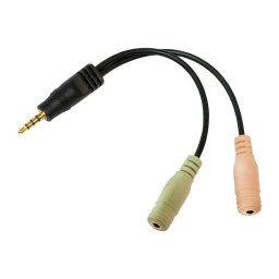 ADAPTOR audio LOGILINK 3.5 stereo 4p. male to 2 x 3.5stereo female "CA0021" (timbru verde 0.08 lei)