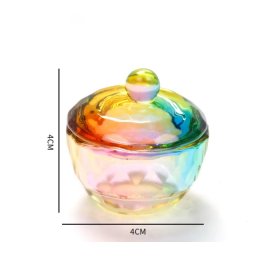 Recipient pahar sticla Round Rainbow