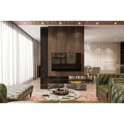 Focar semineu electric incorporabil 3D cu vapori de apa incorporabil, Led, cu sunet, 8 culori, Wi-Fi cu APP internet, ElectricSun MISTique mic 60 cm