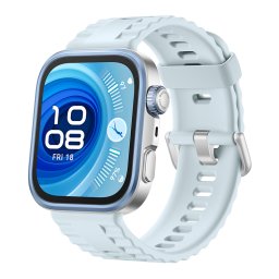 HUAWEI WATCH FIT 4 Pro Silver Body with Blue Fluoroelastomer Strap
