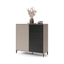 Dulap cu sertare RONJA taupe/negru