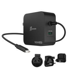 Incarcator de retea 102W GAN PD USB-C 2-PORT/CHARGER CHANGEABLE AC PLUGS Negru