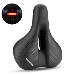 Rockbros 38218916001 MTB bicycle saddle + lamp - black