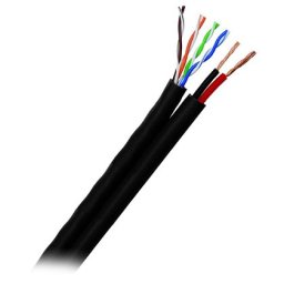 Cablu UTP cupru CAT.5 siamez cu alimentare 2x1mm