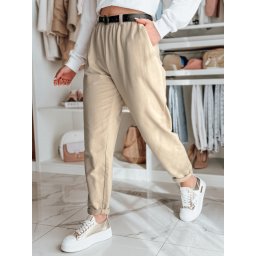 Pantaloni chino de damă cu curea TAILANDI latte